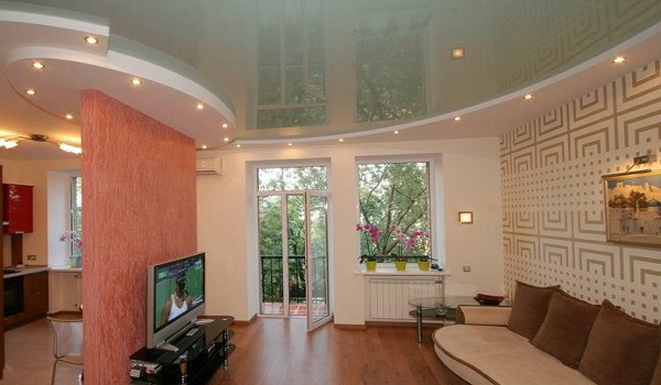 Фото натяжного потолка